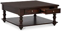 Savannah Dark Tone Storage Square Coffee Table