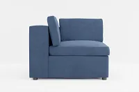 Destin Revenue Dark Blue Fabric Corner Chair