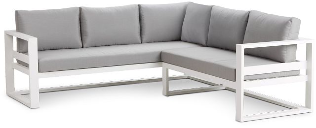 Lisbon Gray Aluminum Small Right Sectional