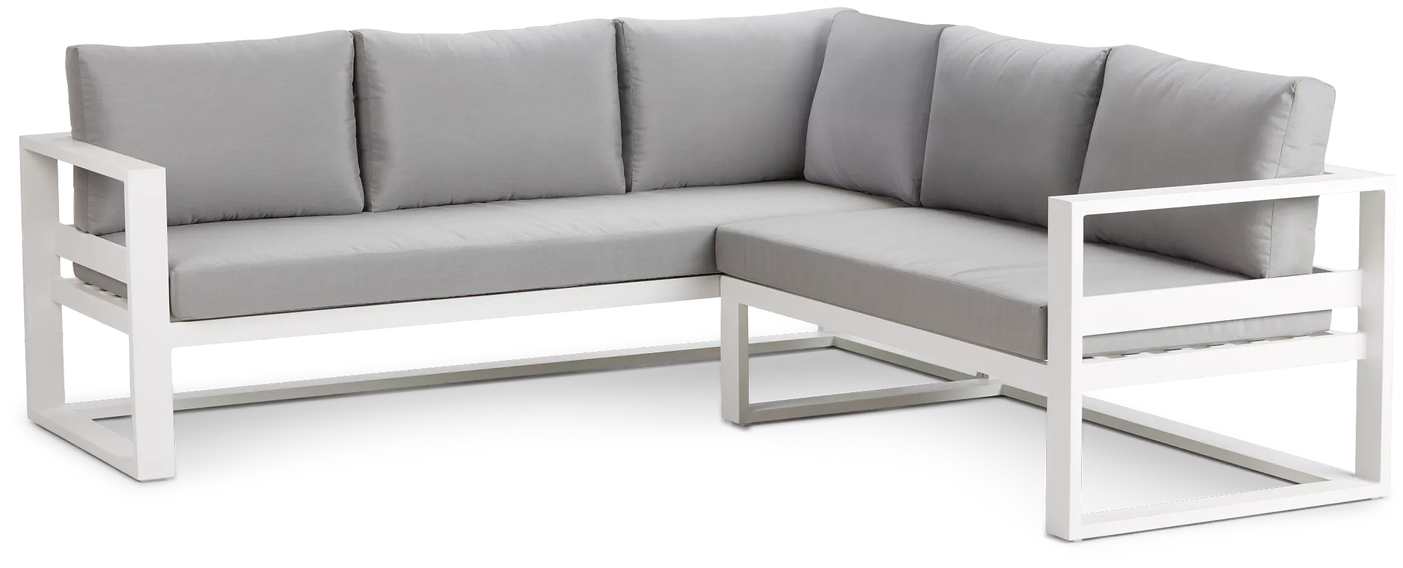 Lisbon Gray Aluminum Small Right Sectional