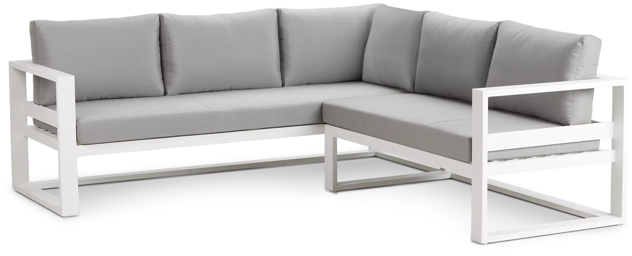 Lisbon Gray Aluminum Small Right Sectional Lisbon Gray Aluminum Small Right Sectional