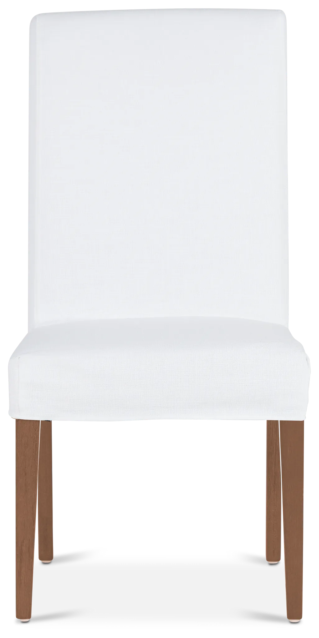Harbor White Short Slipcover Chair With Light Tone Leg