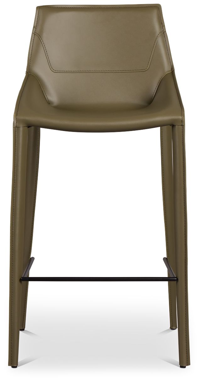 Wayne Dark Green 27" Upholstered Barstool