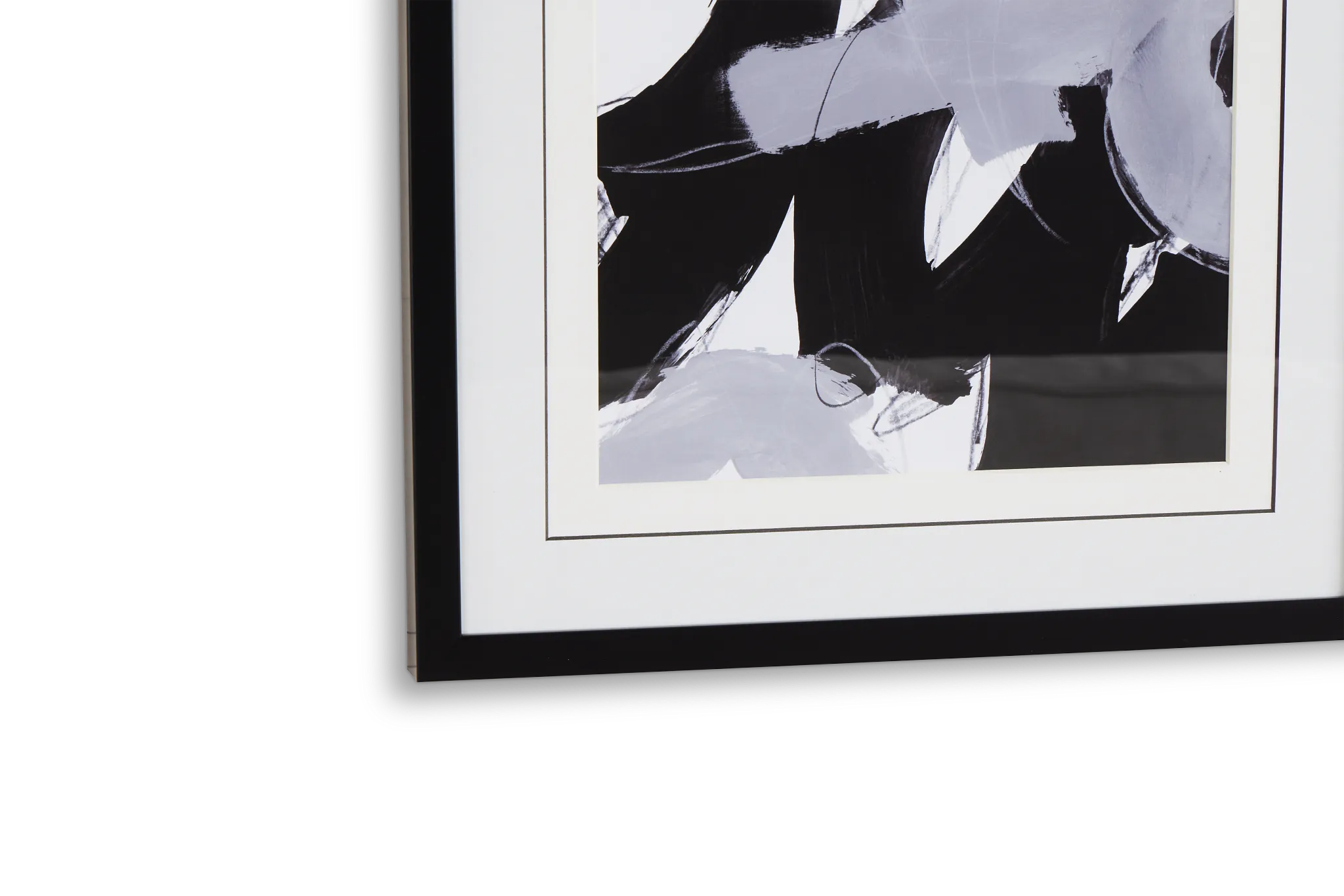 Swoosh Black Framed Wall Art