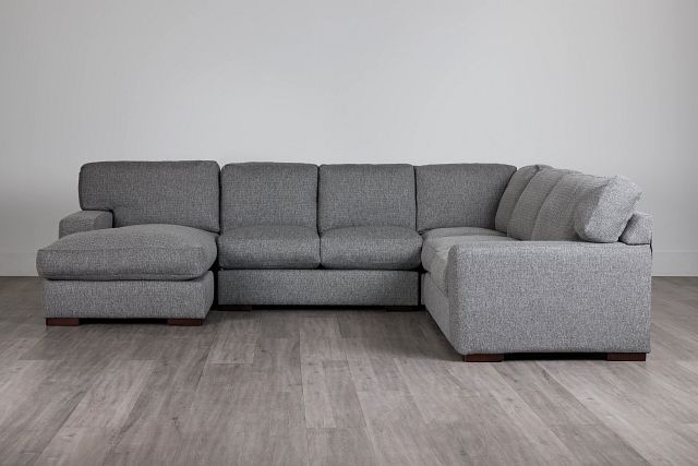 Veronica Dark Gray Down Medium Left Chaise Sectional