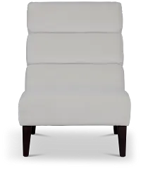 Emily White Velvet Accent Chair