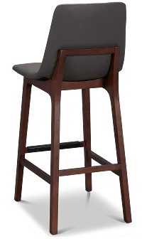 Hamilton Dark Gray Micro 30" Upholstered Barstool