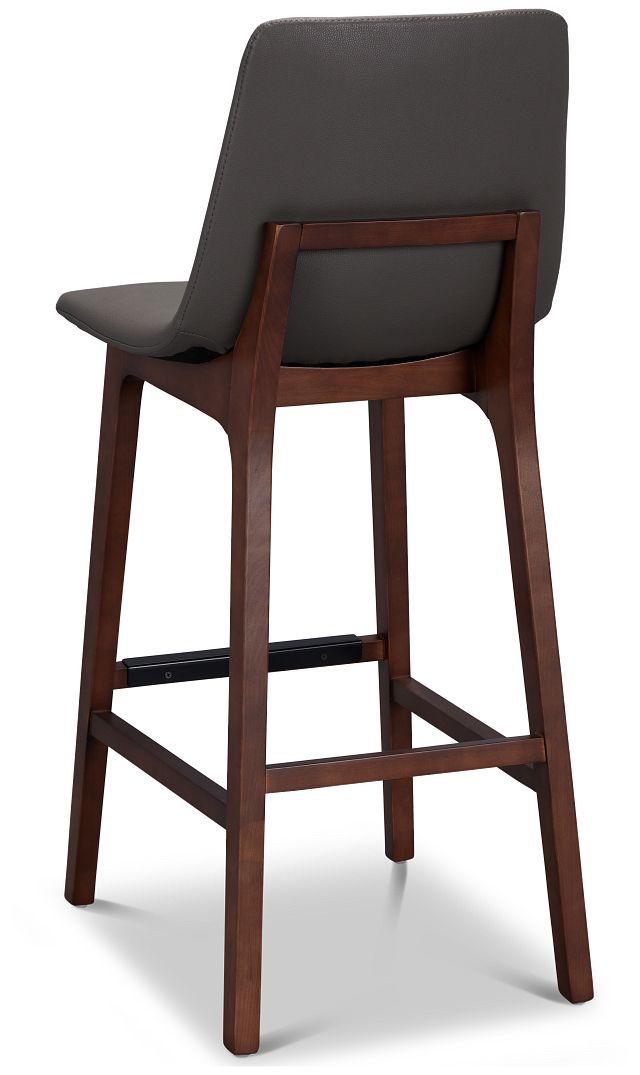 Hamilton Dark Gray Micro 30" Upholstered Barstool