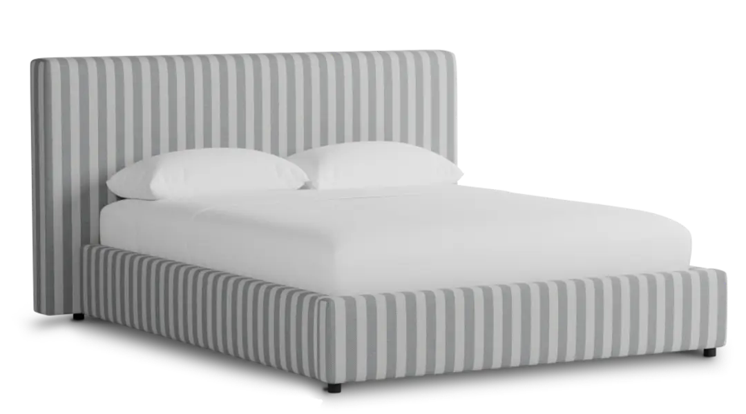 Grayton Sea Lane Light Gray 44" Upholstered Platform Bed Grayton Sea Lane Light Gray 44" Upholstered Platform Bed