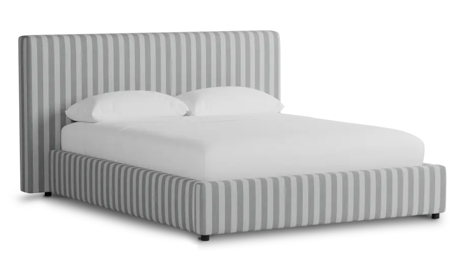 Grayton Sea Lane Light Gray 44" Upholstered Platform Bed Grayton Sea Lane Light Gray 44" Upholstered Platform Bed