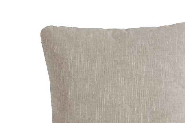 Hallie Beige Fabric Square Accent Pillow