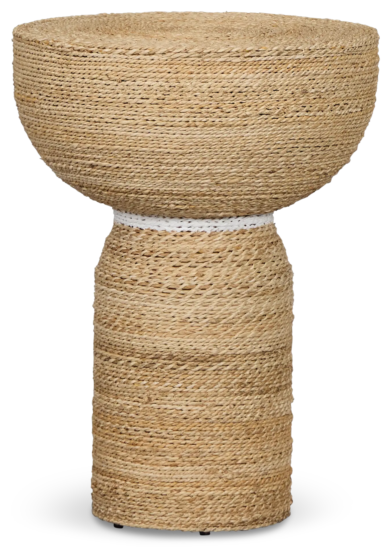 Harley Light Tone Woven Pedestal Table Harley Light Tone Woven Pedestal Table