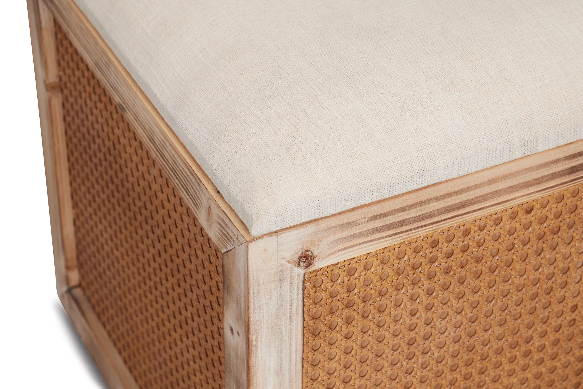 Lenn Light Tone Woven Accent Stool