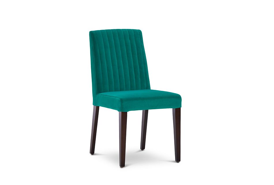 Fraser TEAL VELVET Upholstered Side Chair, (1)