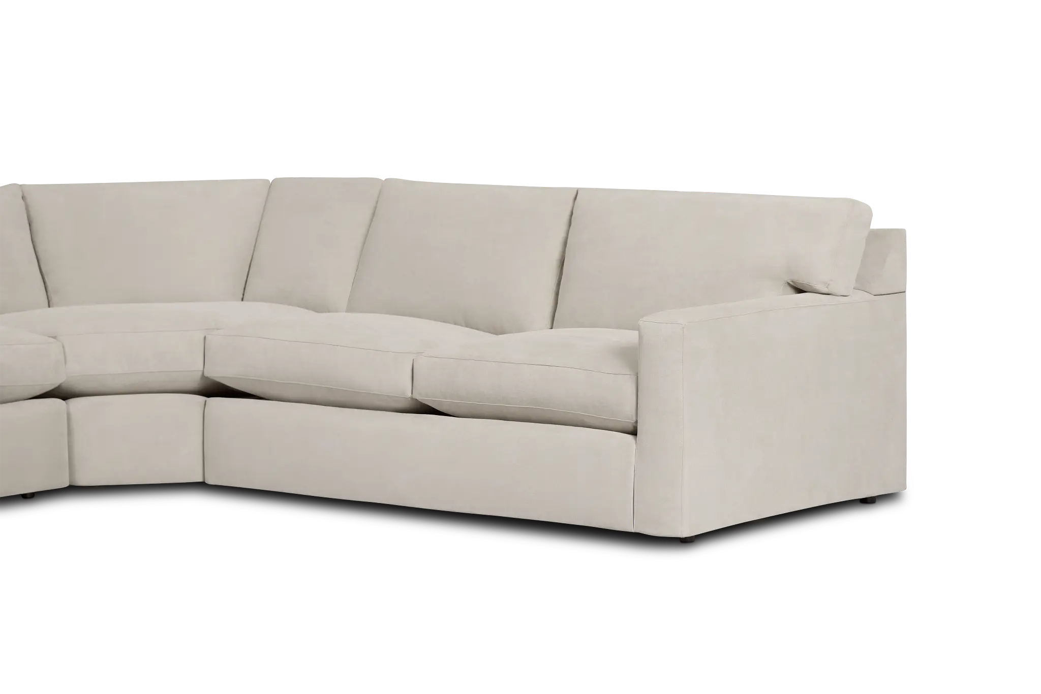 Hudson Gray Fabric Medium Left Chaise Wedge Sectional Hudson Gray Fabric Medium Left Chaise Wedge Sectional