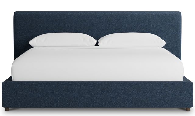 Grayton Elite Dark Blue 44" Upholstered Platform Bed