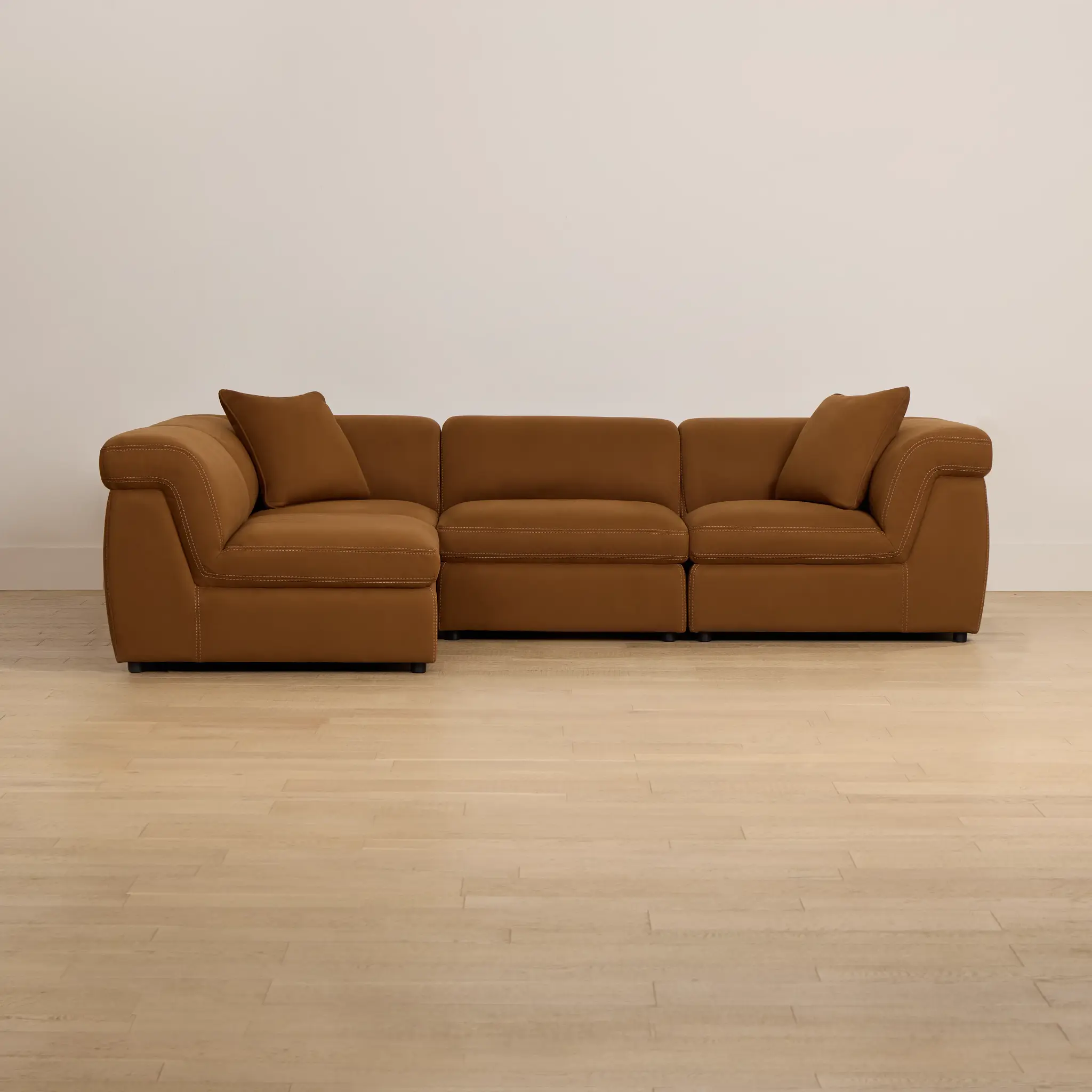 Aria Medium Brown Micro 4-piece Modular Sectional Aria Medium Brown Micro 4-piece Modular Sectional