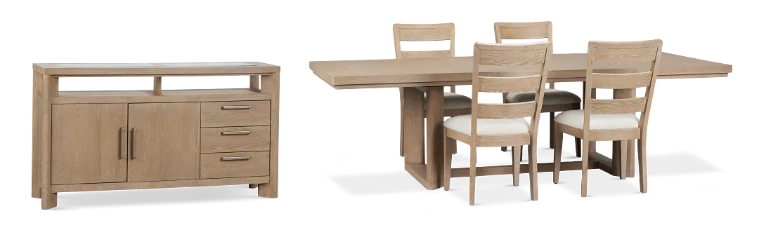 Alton Light Tone Rect Dining Room