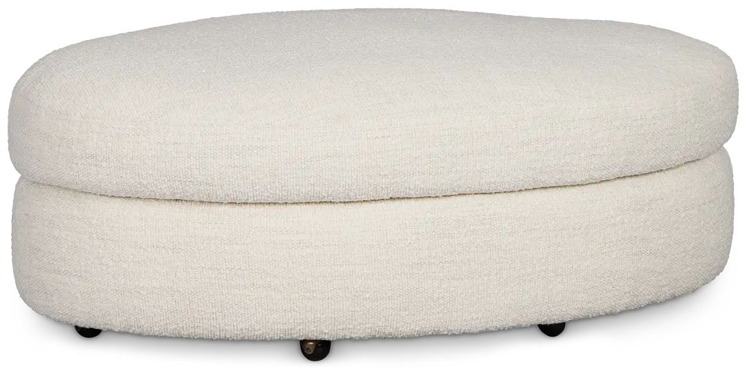 Kaya White Castored Cocktail Ottoman Kaya White Castored Cocktail Ottoman