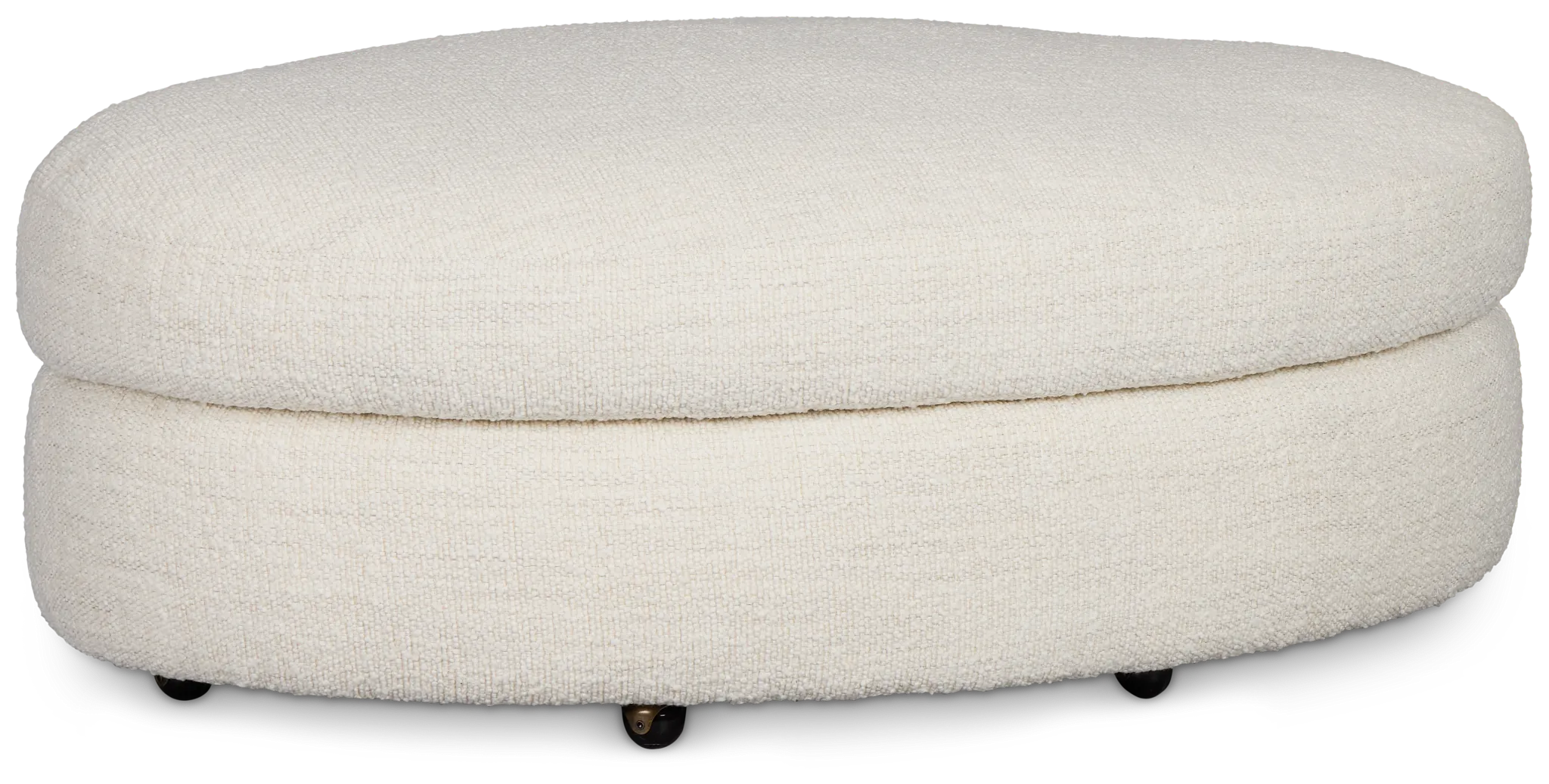 Kaya White Castored Cocktail Ottoman