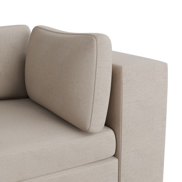 Destin Sutton Beige Fabric 5pc Bumper Sectional