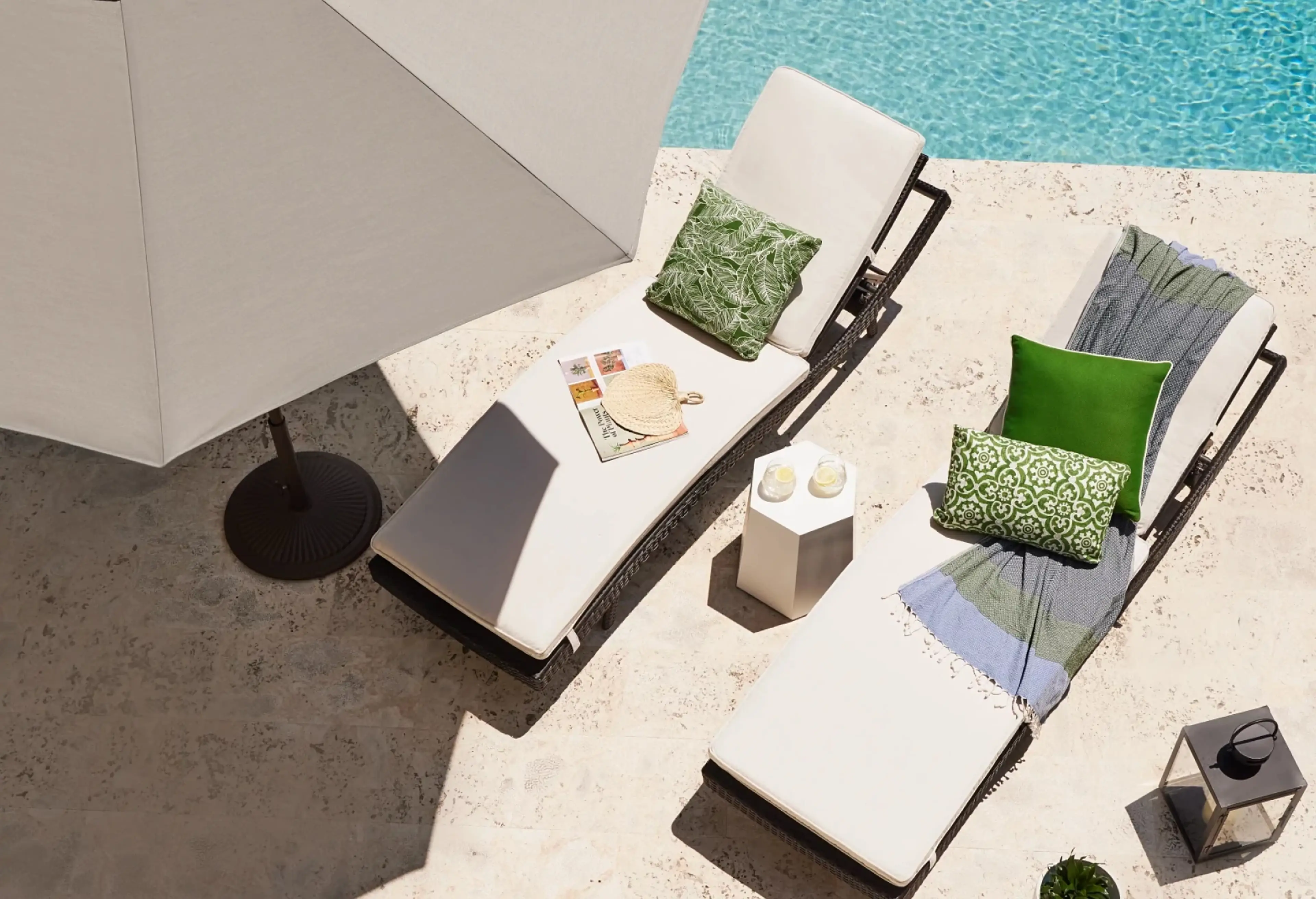 Soak up the sunshine with new outdoor chaises.