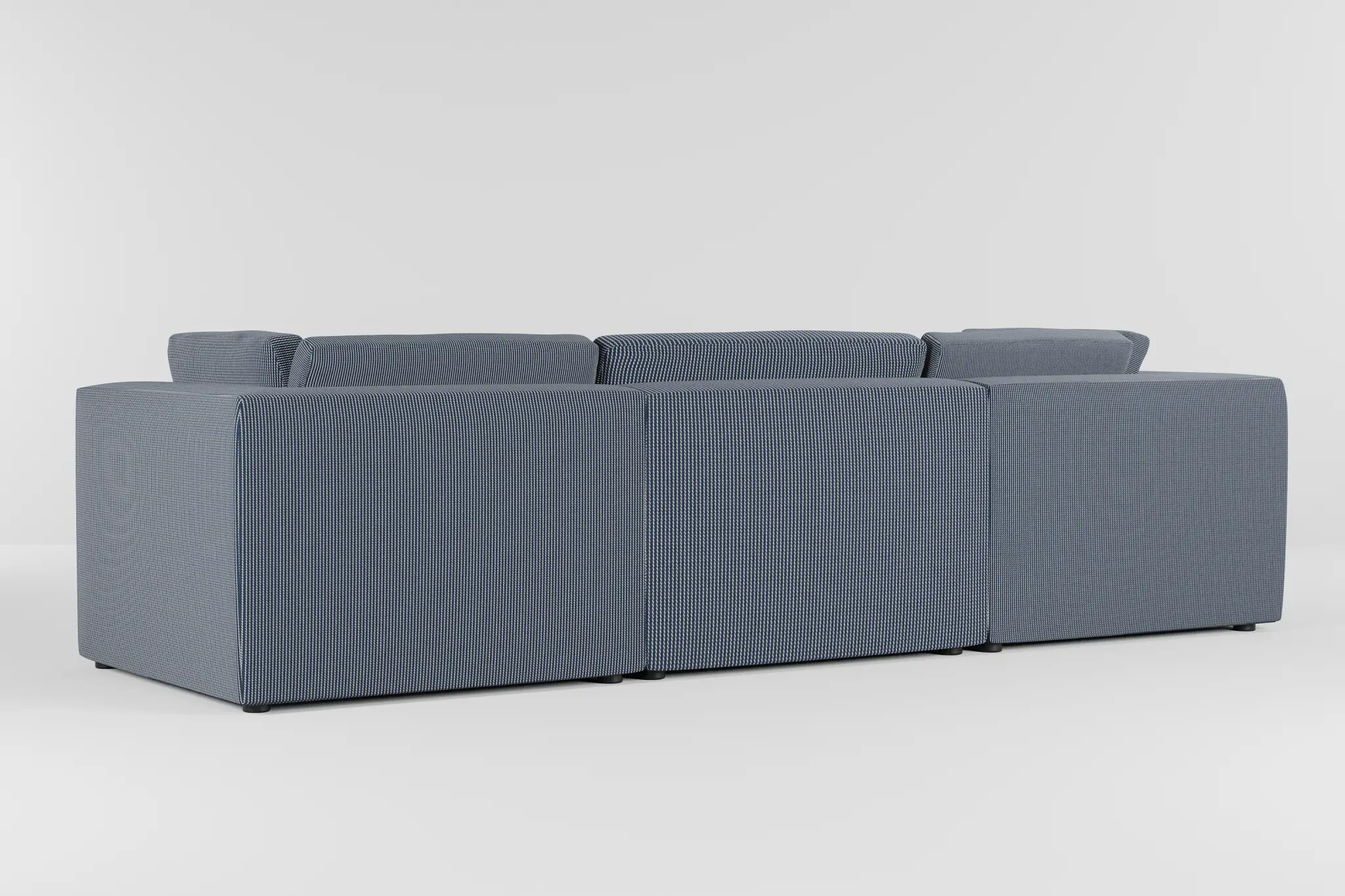 Destin Lucy Navy Fabric 4-piece Bumper Sectional Destin Lucy Navy Fabric 4-piece Bumper Sectional