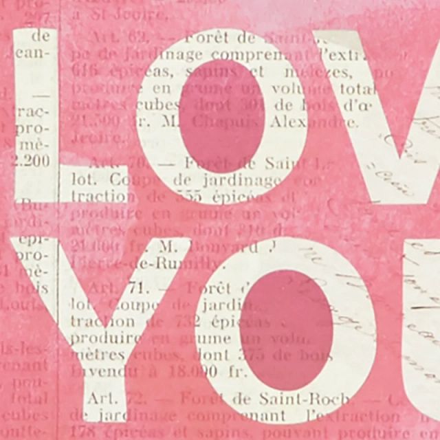Love You Pink Framed Wall Art
