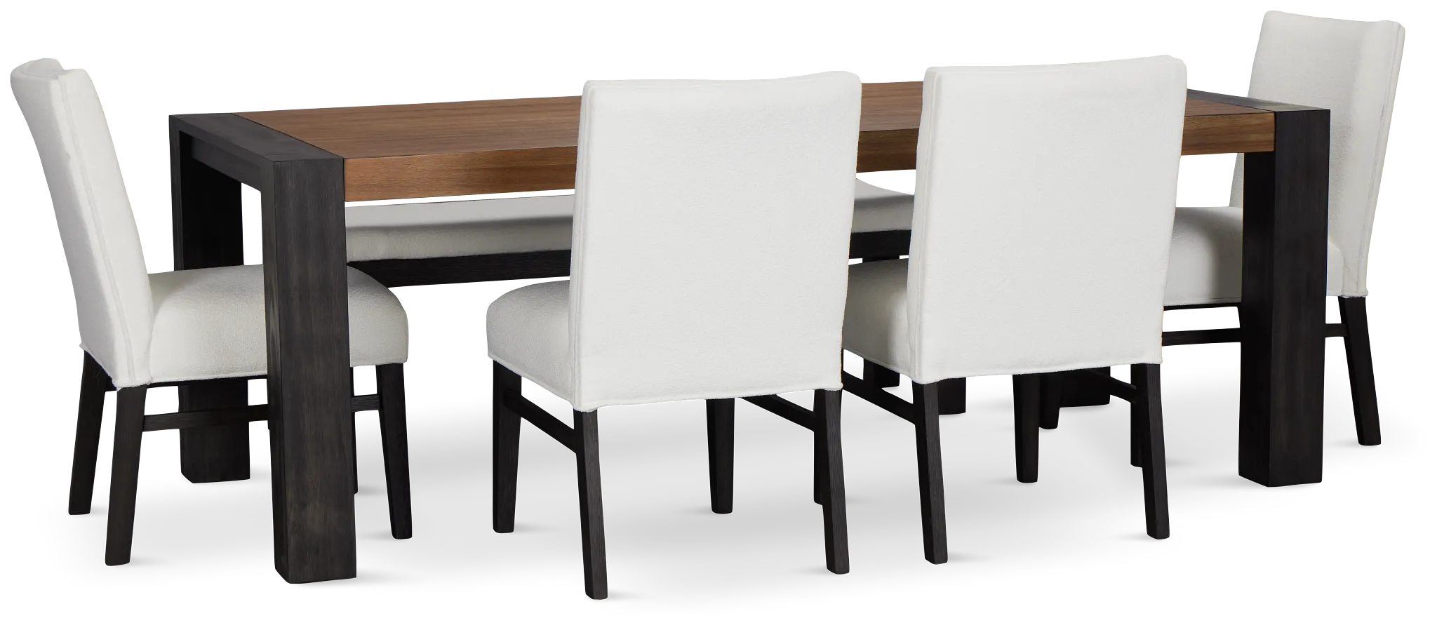 Jackson Two-tone Rectangular Table With 4 Side Chairs & Bench