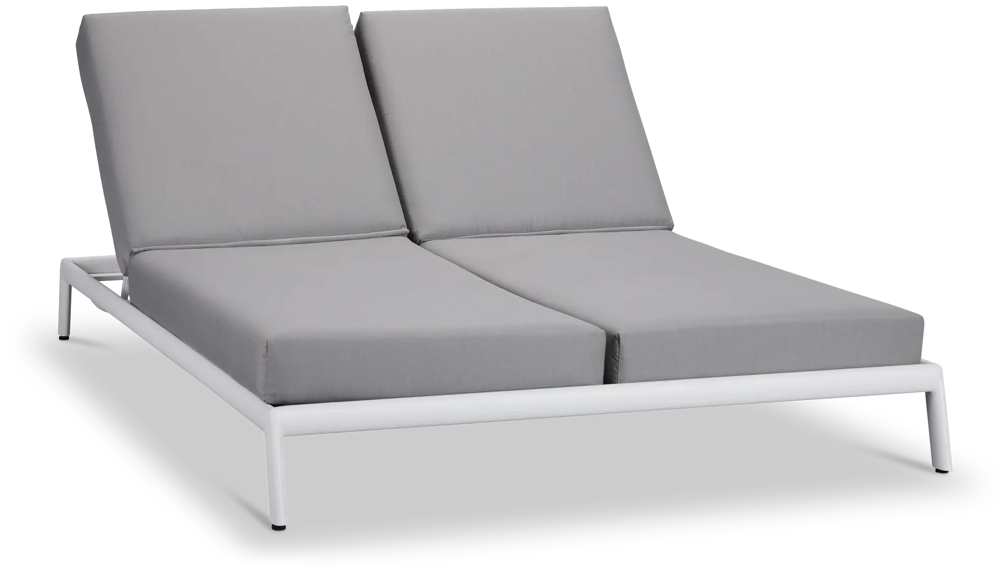 Tortuga White Gray Double Cushion Chaise Tortuga White Gray Double Cushion Chaise