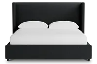 Captiva Elite Black 48" Upholstered Shelter Bed