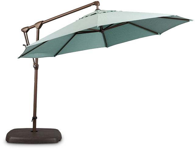 Grenada Teal Cantilever Umbrella Set