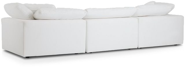 Nixon White Fabric 4-piece Bumper Sectional