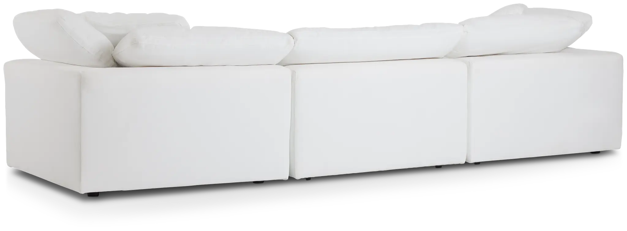 Nixon White Fabric 4-piece Bumper Sectional Nixon White Fabric 4-piece Bumper Sectional