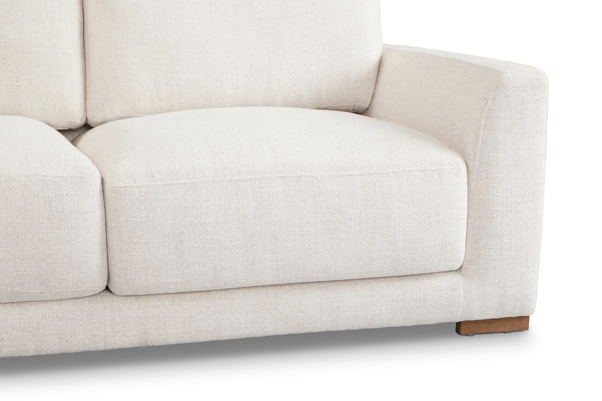 Maeve Light Beige Fabric Small Two-arm Sectional