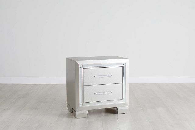 Platinum Silver Nightstand