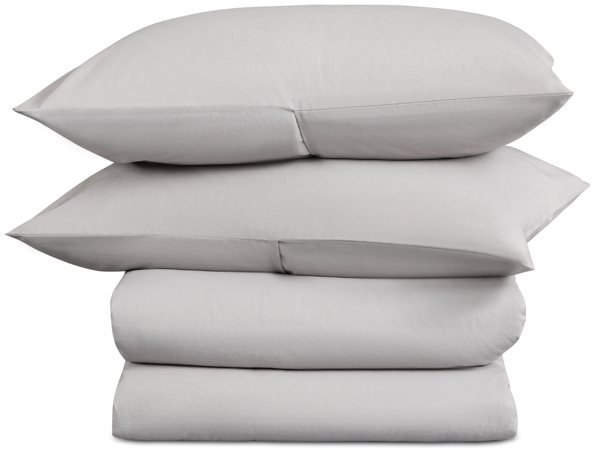 Rest & Renew Linen Blend Gray Duvet Set