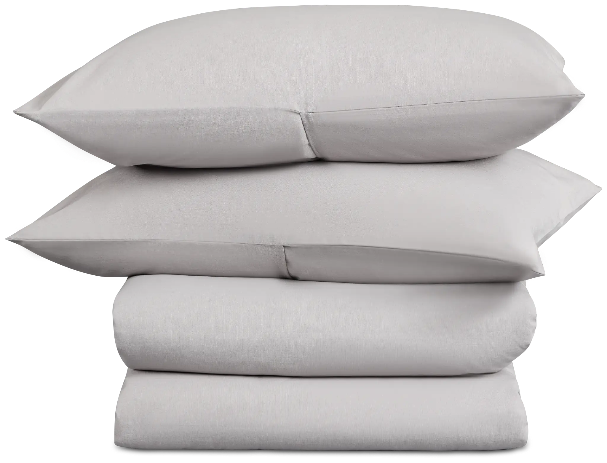 Rest & Renew Linen Blend Gray Duvet Set Rest & Renew Linen Blend Gray Duvet Set