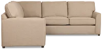 Tate Brown Fabric Small Two-arm Sectional