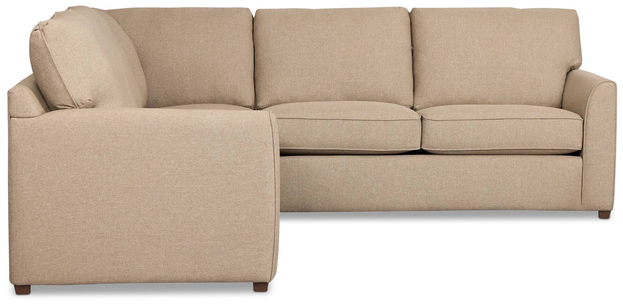 Tate Brown Fabric Small Two-arm Sectional