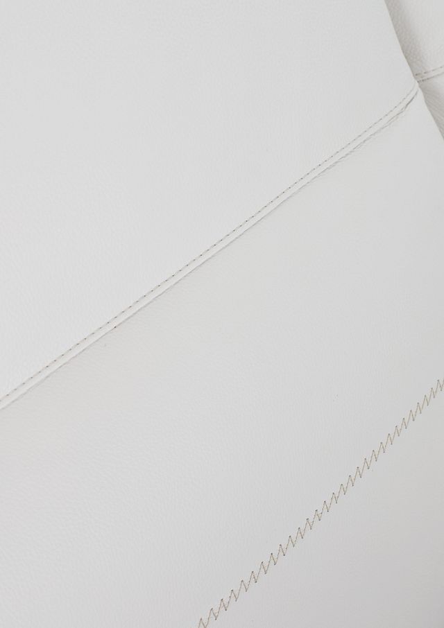 Montez White Leather Power Adjustable Headrest Platform Bed