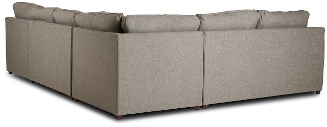 Asheville Brown Fabric Medium Right Chaise Sectional