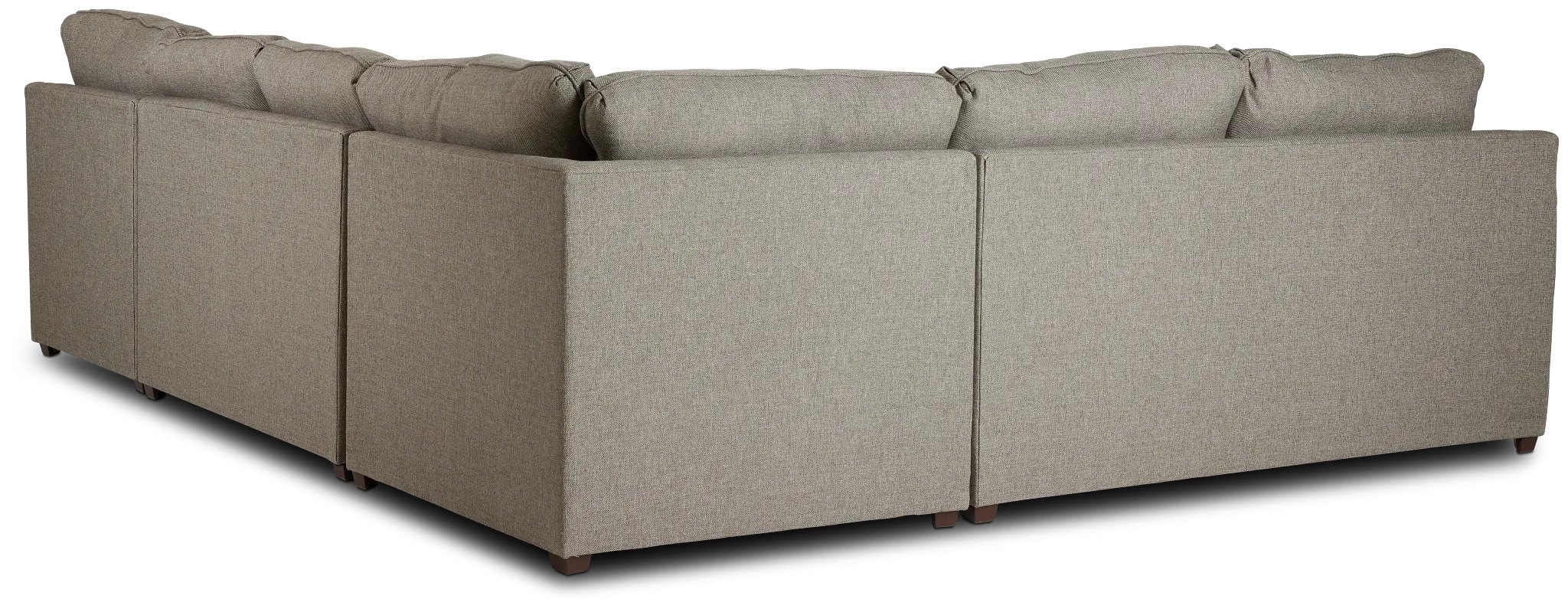 Asheville Brown Fabric Medium Right Chaise Sectional