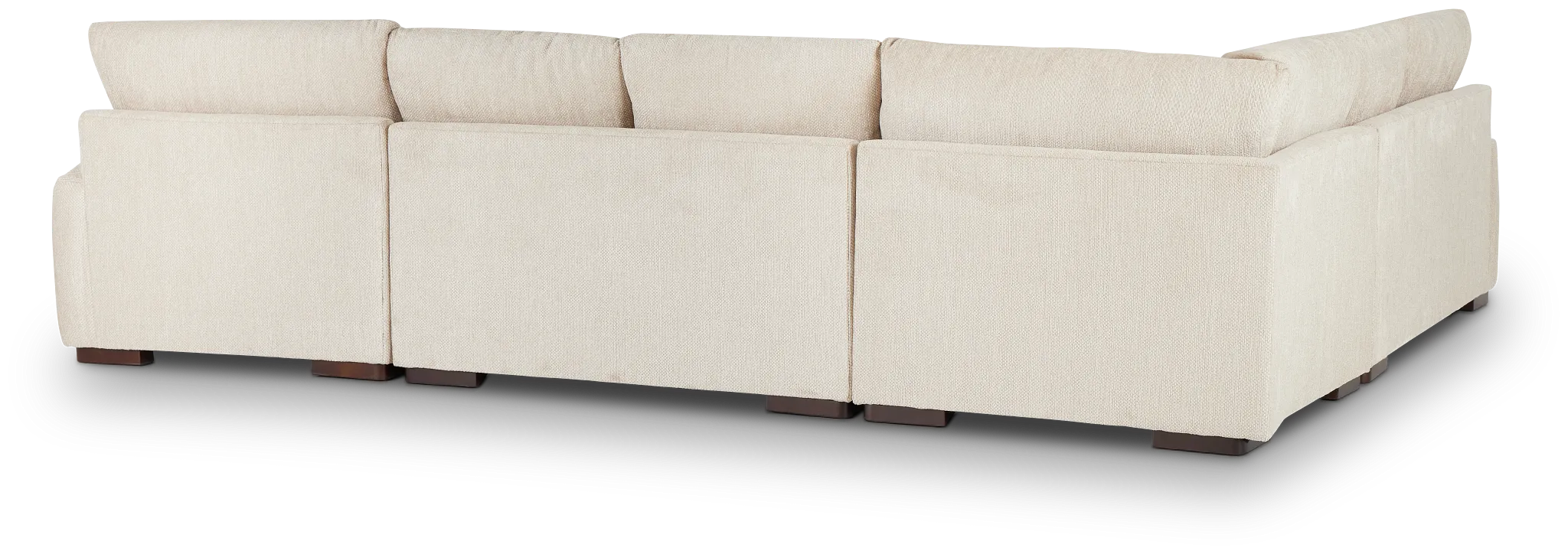 Alpha Beige Fabric Medium Right Chaise Sectional
