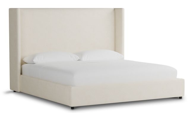 Captiva Gellar White 60" Upholstered Shelter Bed