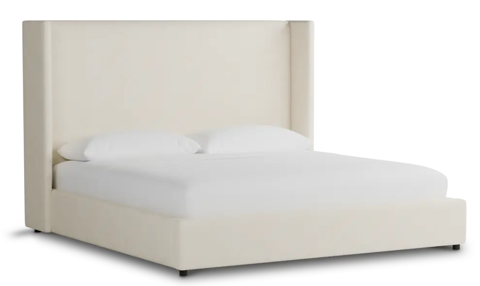 Captiva Gellar White 60" Upholstered Shelter Bed Captiva Gellar White 60" Upholstered Shelter Bed