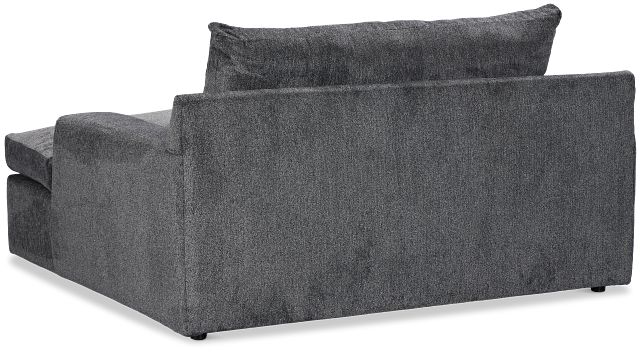 Stella Dark Gray Fabric Chaise