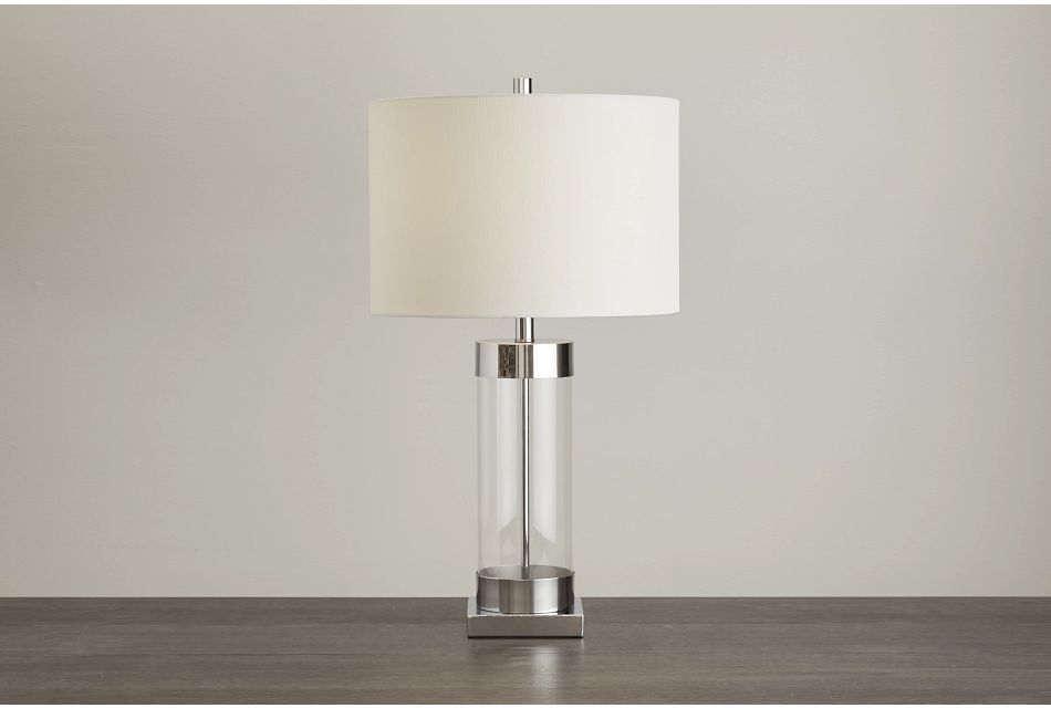 Lyra Clear Glass Table Lamp Home Accents Lighting City Furniture