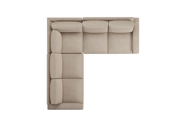 Edgewater Victory Taupe Small Two-arm Sectional