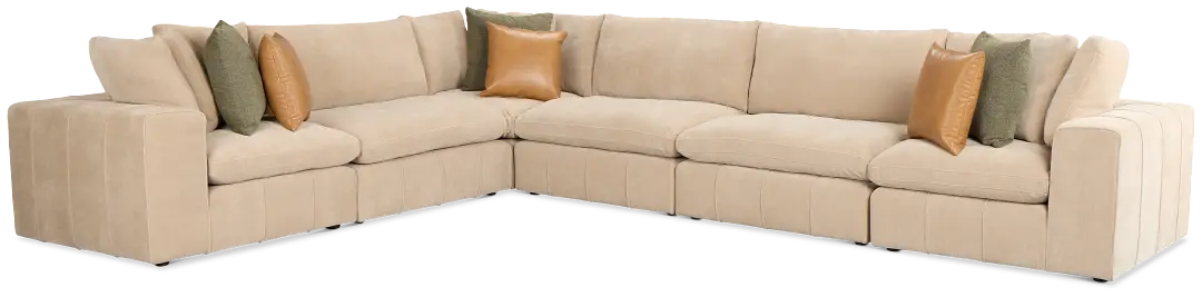 Cruz Light Beige Fabric 6-piece Modular Sectional Cruz Light Beige Fabric 6-piece Modular Sectional